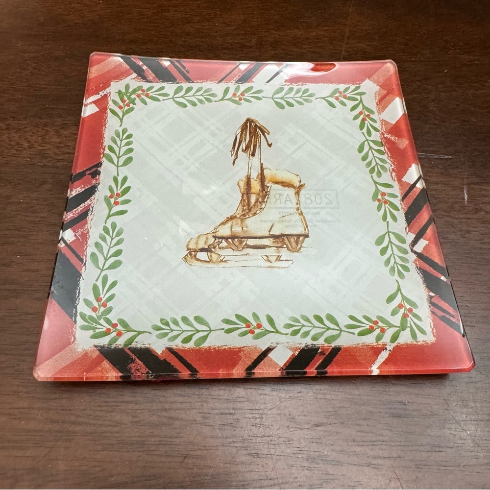208 Park Decorative Christmas Glass Plate